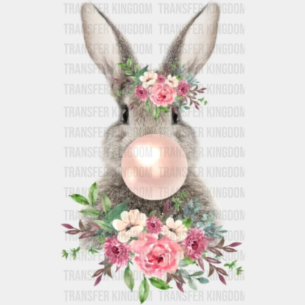 Easter Floral Bunny Design - DTF heat transfer - Transfer Kingdom