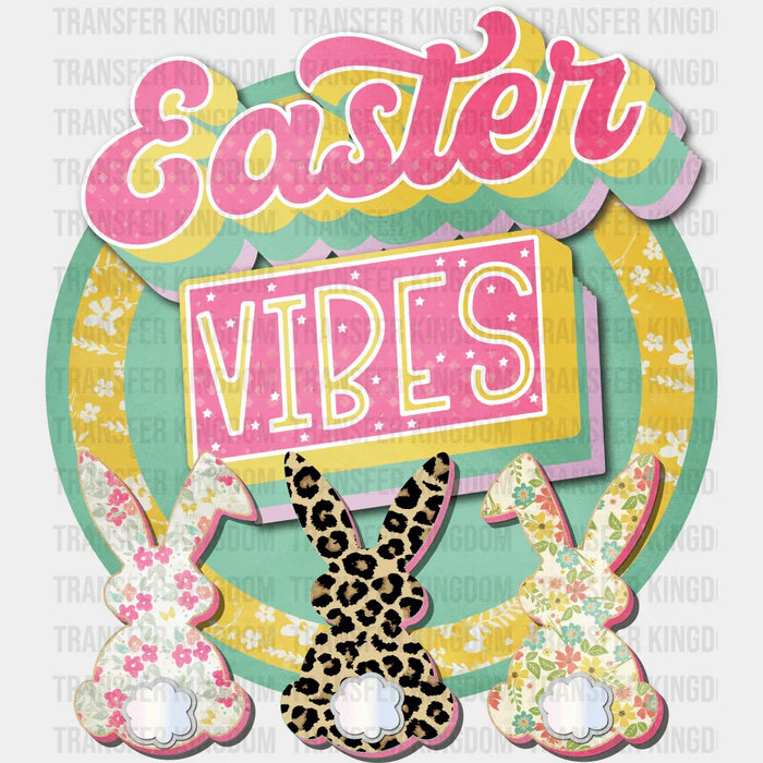 Retro Easter Vibes Bunnies Easter Design - DTF heat transfer