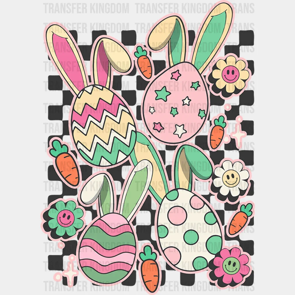 Eggs With Bunny Ears Easter Design - DTF heat transfer - Transfer Kingdom