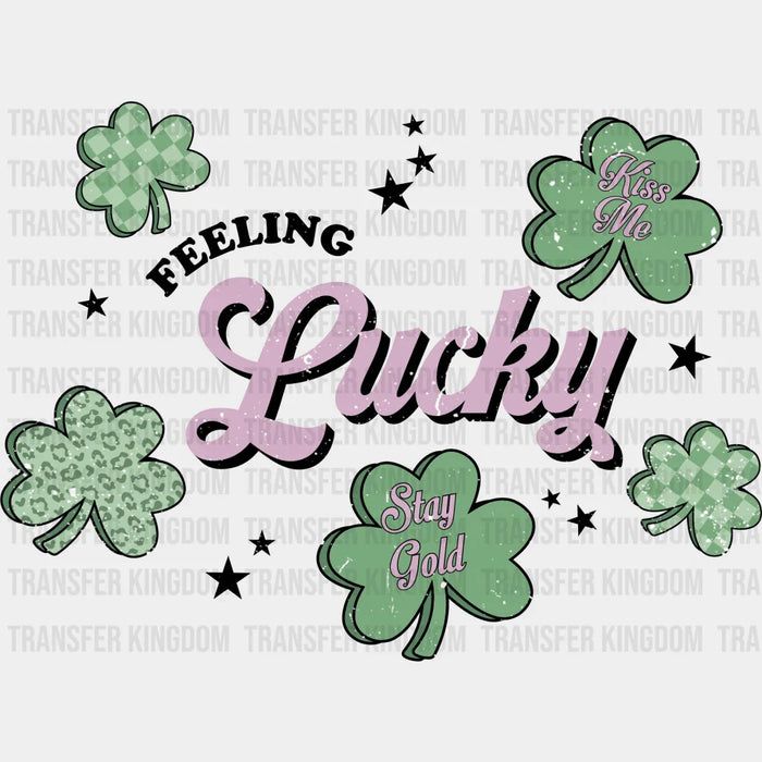 Feeling Lucky Clover Design - St. Patrick's Day DTF heat transfer