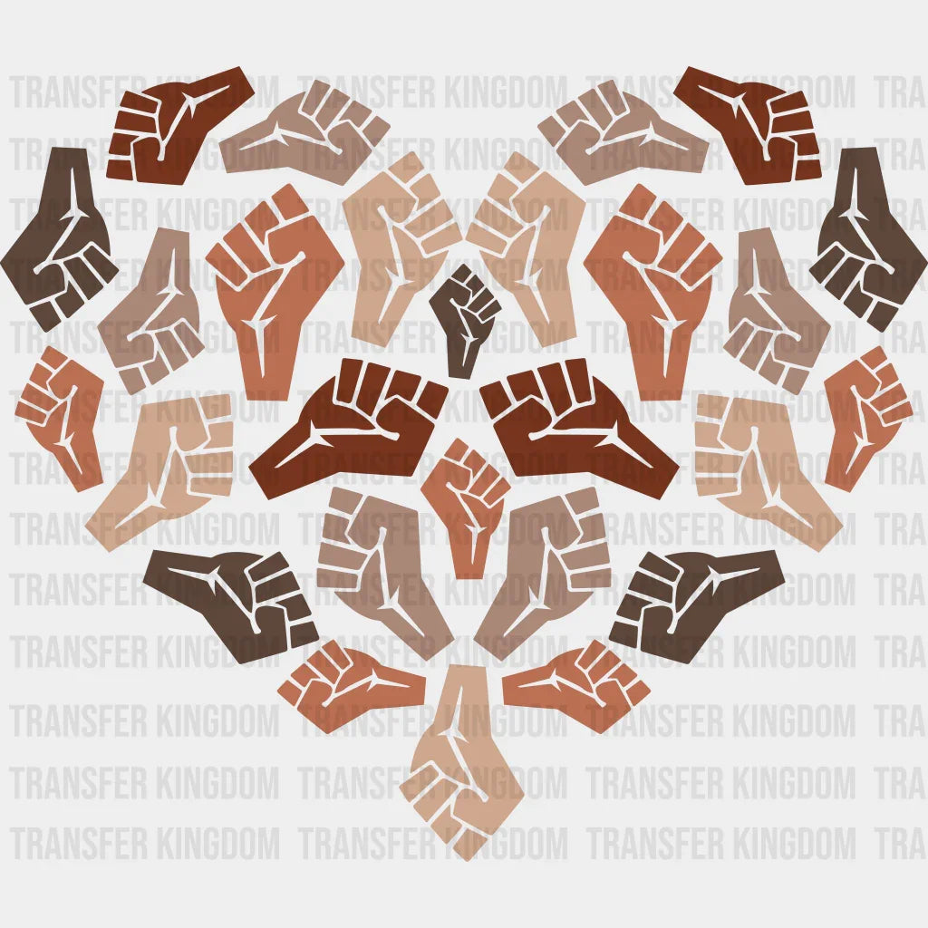 Fist Heart BLM design- DTF heat transfer - Transfer Kingdom