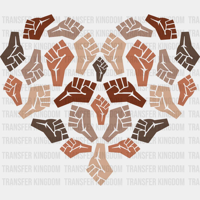 Fist Heart BLM design- DTF heat transfer