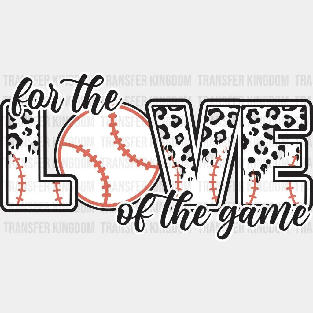 For The Love Of Game Leopard Dtf Transfer
