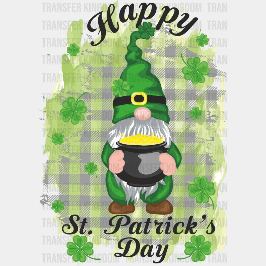 Gnome Happy St. Patrick's Day Design - DTF heat transfer - Transfer Kingdom