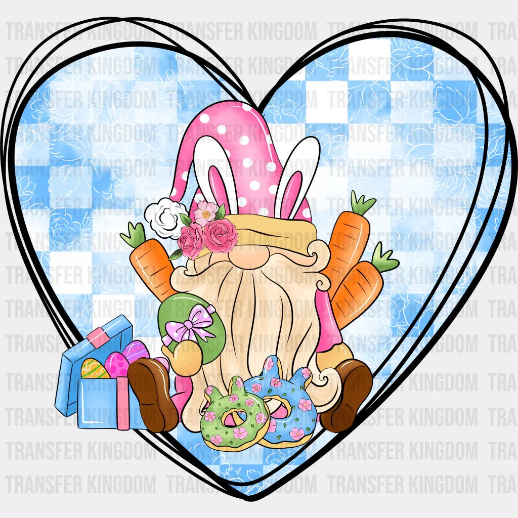 Gnomie In A Heart Shape Easter Design - DTF heat transfer - Transfer Kingdom