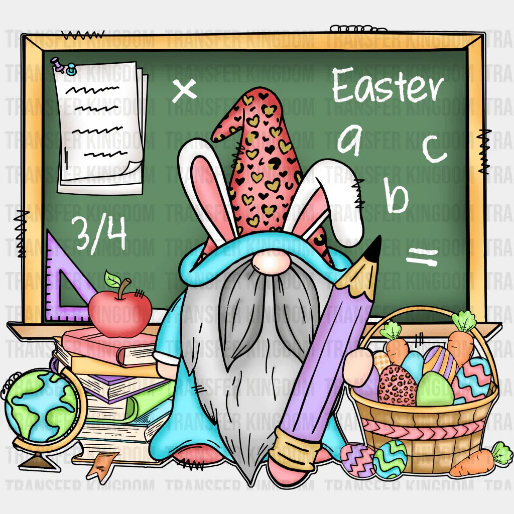 Gnomie Math Teacher Easter Design - DTF heat transfer - Transfer Kingdom