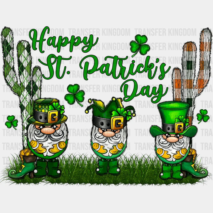 Gnomies Happy St. Patrick's Day Design - St. Patrick's Day DTF heat transfer