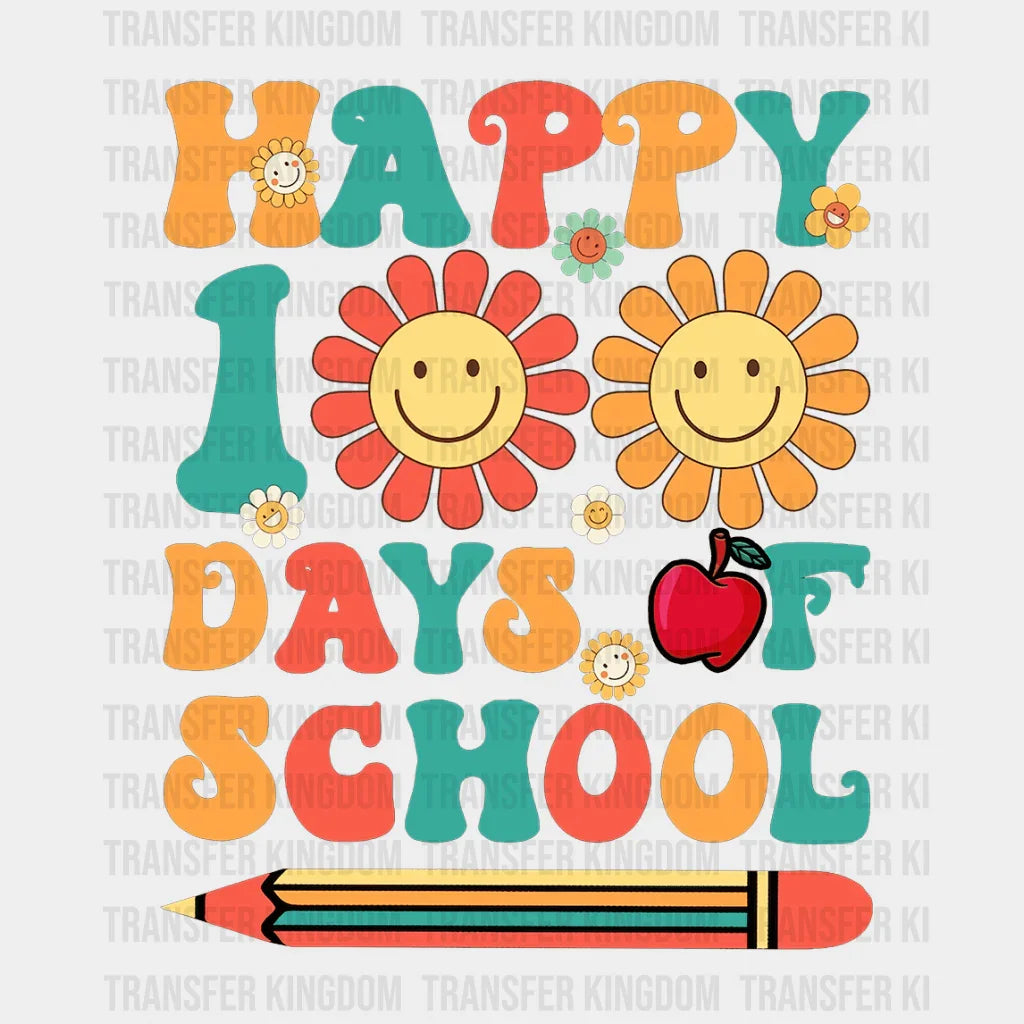Happy 100 Days Of School Design - DTF heat transfer - Transfer Kingdom
