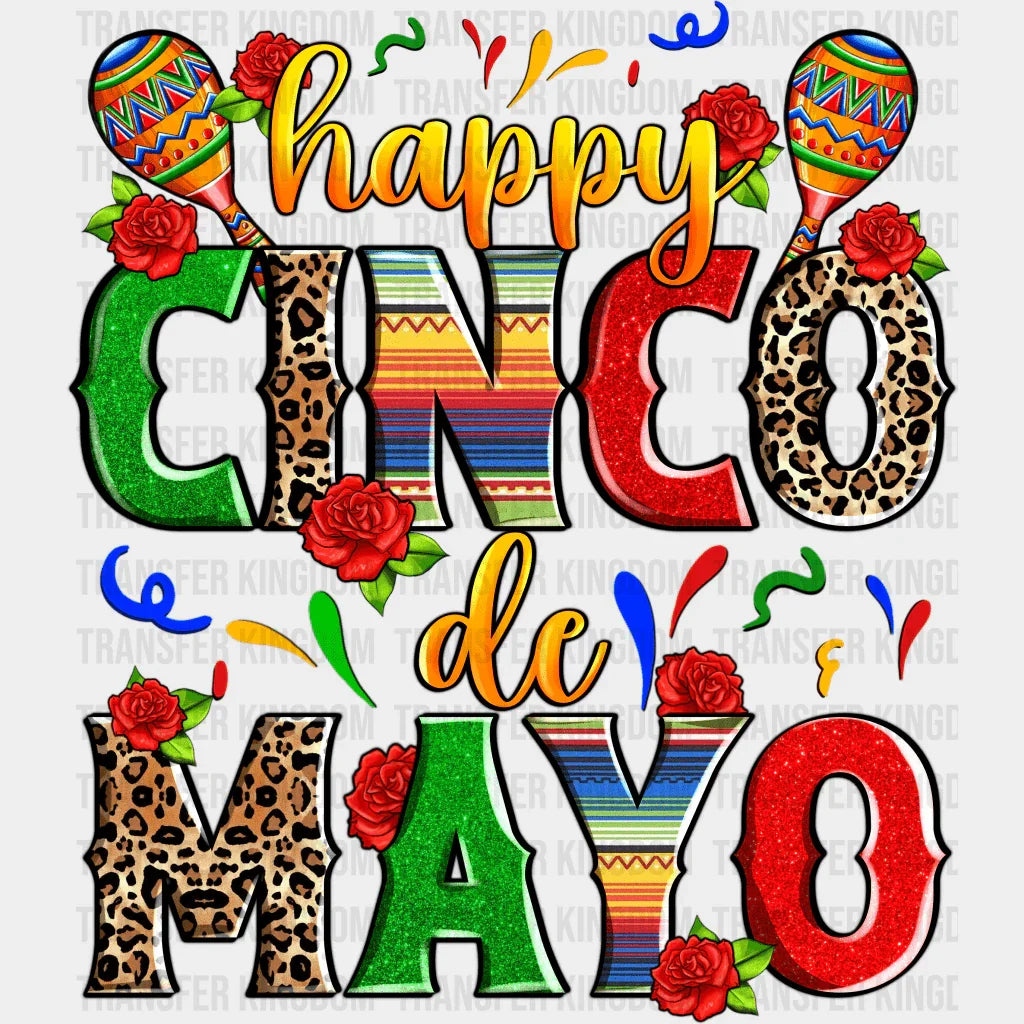 Happy Cinco De Mayo - Cinco De Mayo DTF heat transfer - Transfer Kingdom