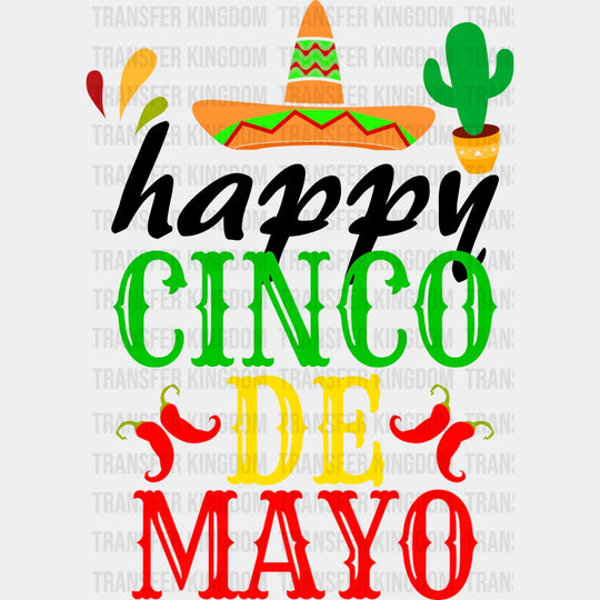 Happy Cinco De Mayo - Cinco De Mayo DTF heat transfer - Transfer Kingdom