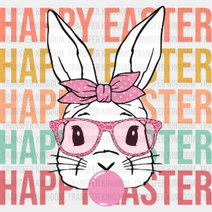 Happy Easter Bunny Design - Easter DTF heat transfer