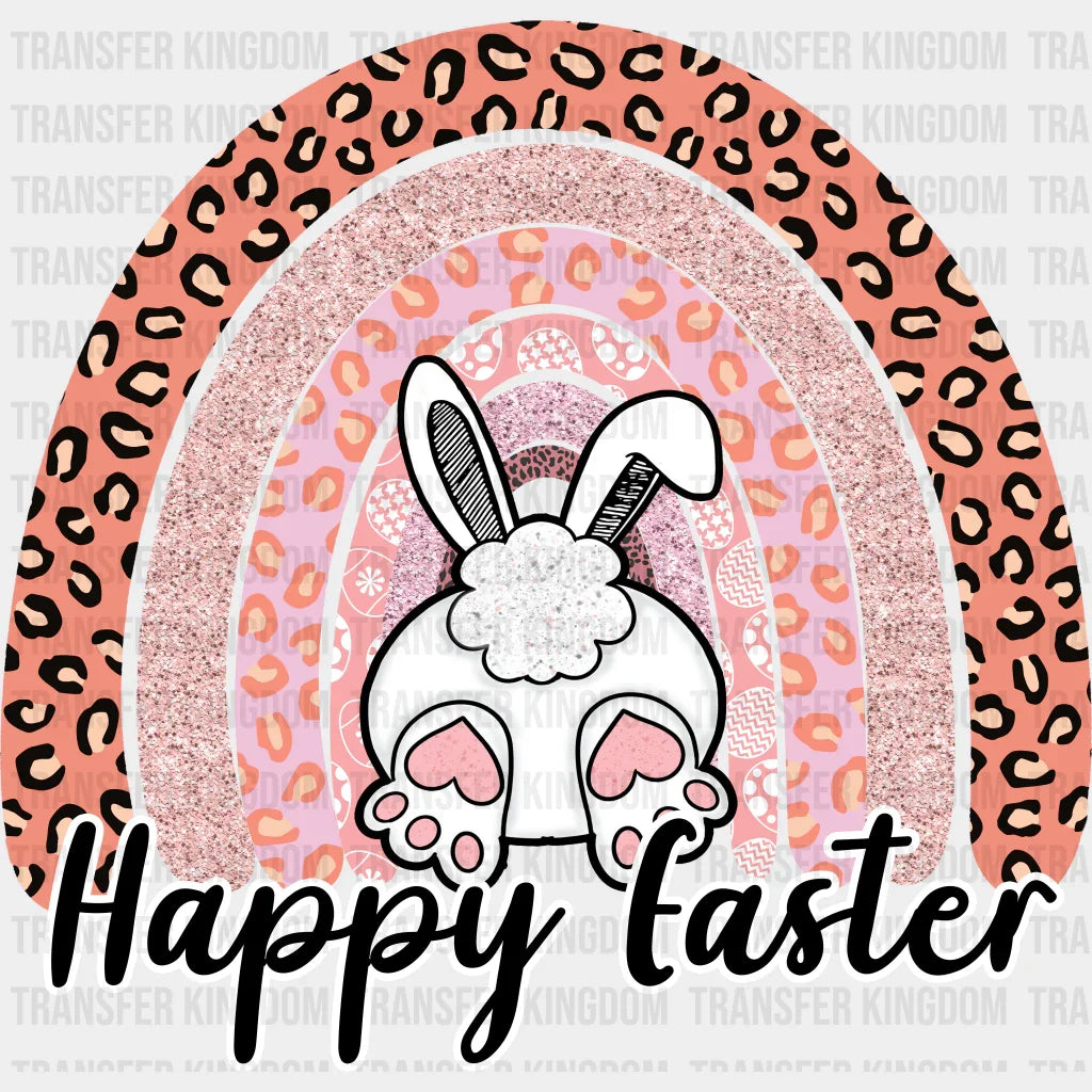 Happy Easter Bunny Rainbow Easter Design - DTF heat transfer - Transfer Kingdom