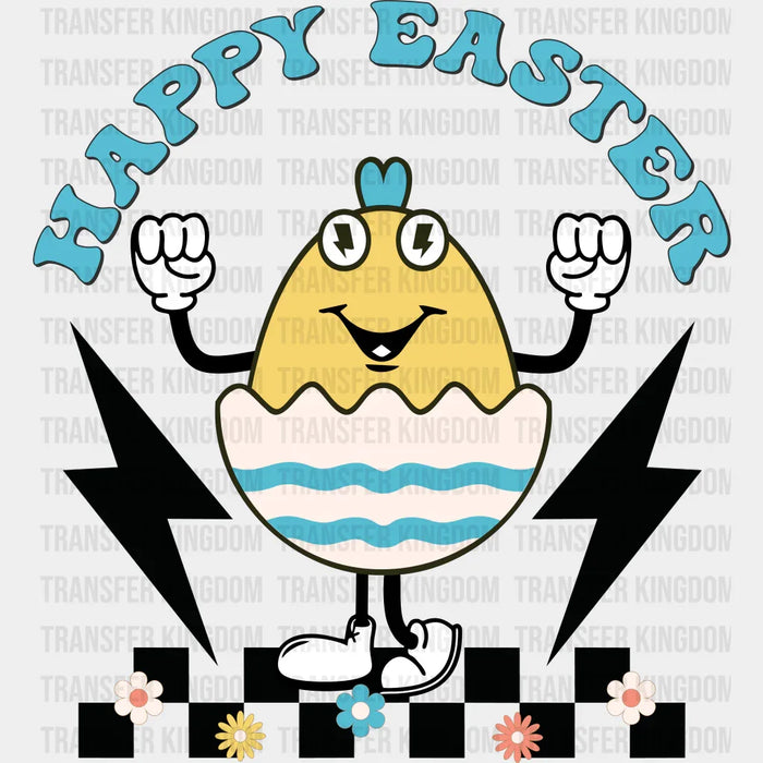 Happy Easter Cracked Egg Design- DTF heat transfer