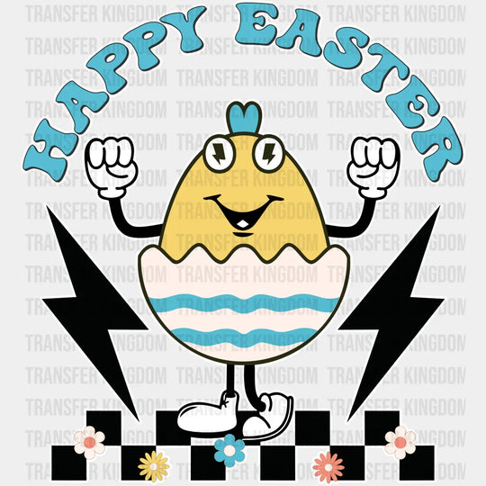 Happy Easter Cracked Egg Design- DTF heat transfer - Transfer Kingdom