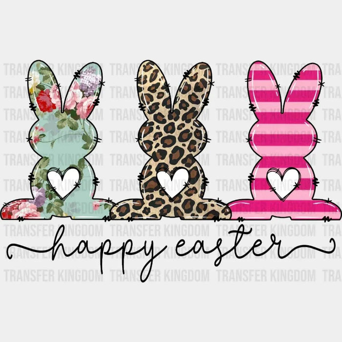Happy Easter Cute Bunnies Design- DTF heat transfer