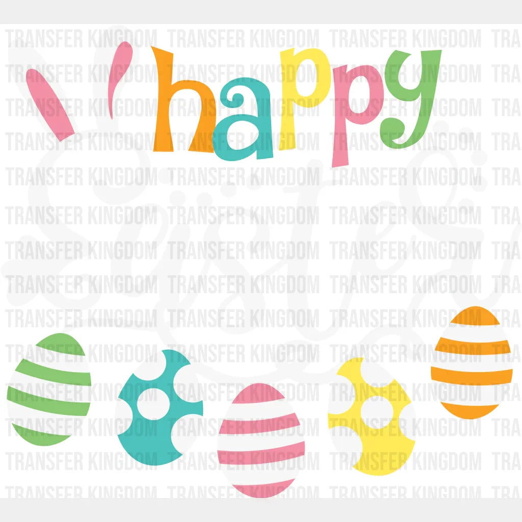 Happy Easter Design - DTF heat transfer - Transfer Kingdom