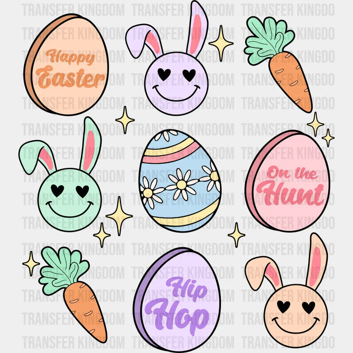 Happy Easter-On The Hunt-Hip Hop Easter Design - DTF heat transfer