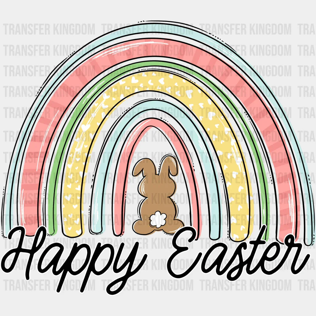 Happy Easter Rainbow Design - DTF heat transfer - Transfer Kingdom