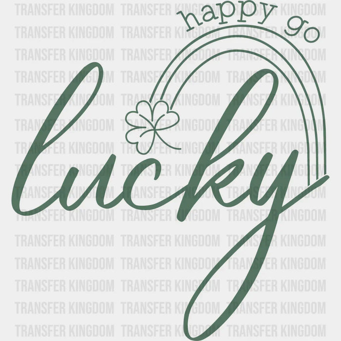 Happy Go Lucky Clover Charm Design - St. Patrick's Day DTF heat transfer
