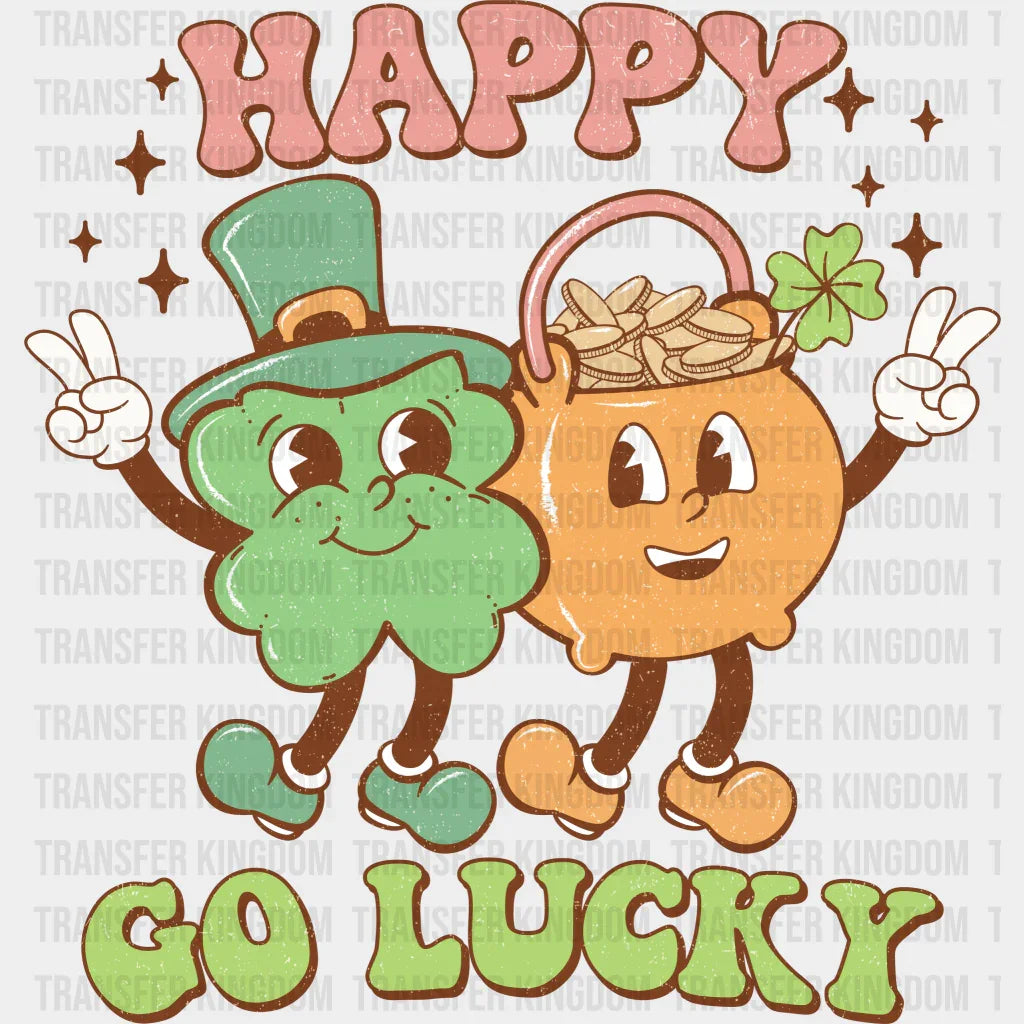 Happy Go Lucky St. Patrick's Day Design - DTF heat transfer - Transfer Kingdom