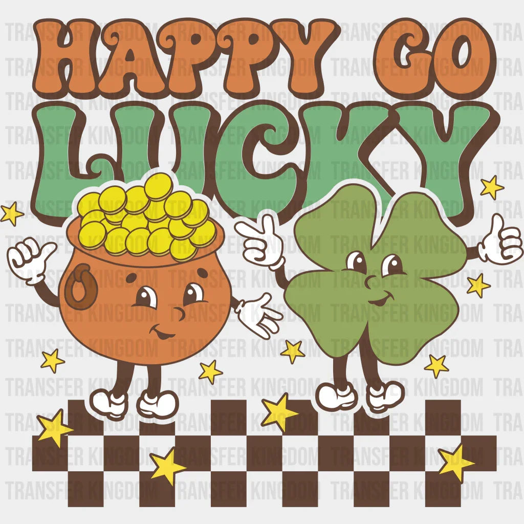 Happy Go Lucky St. Patrick's Day Design - DTF heat transfer - Transfer Kingdom
