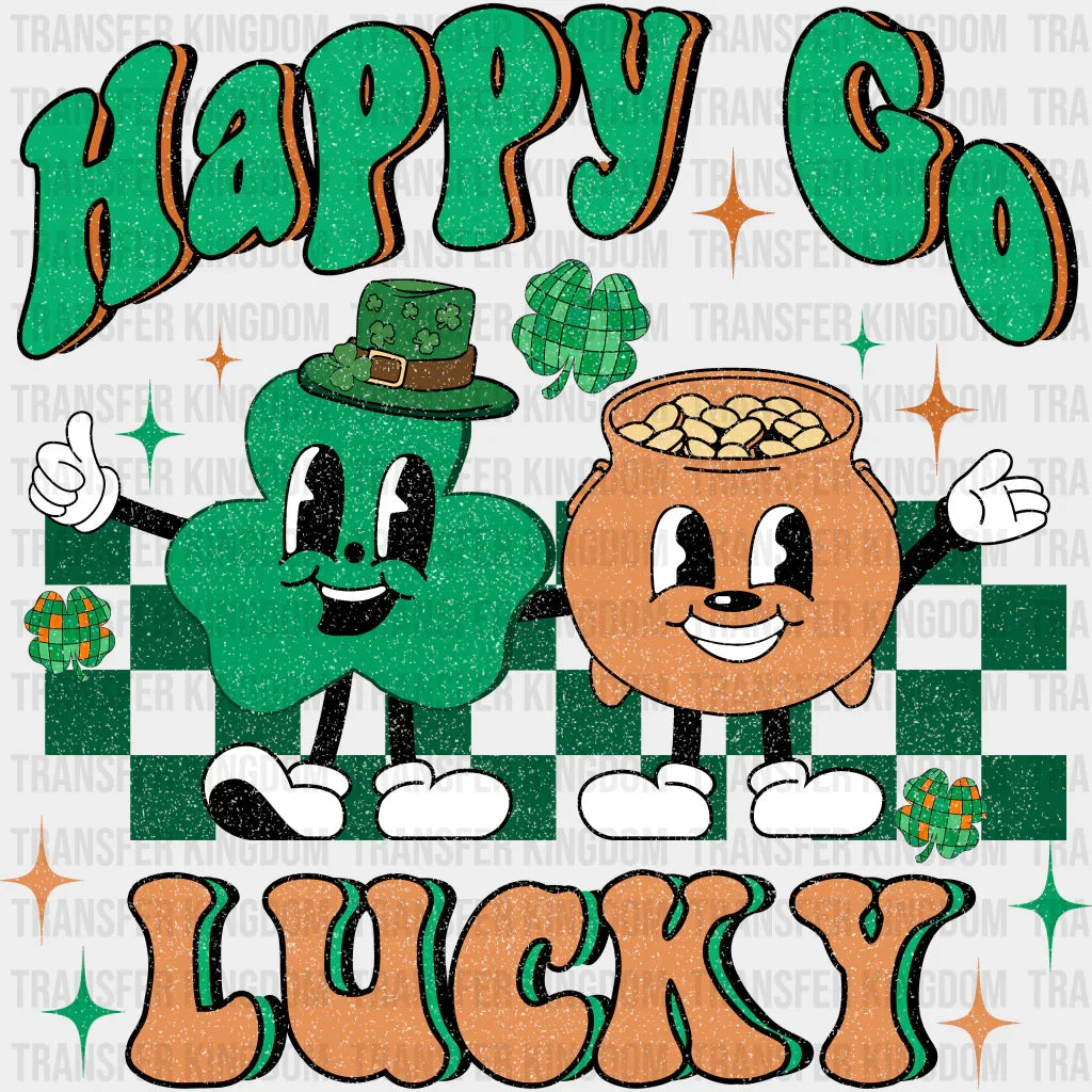 Happy Go Lucky St. Patrick's Day Design - DTF heat transfer - Transfer Kingdom