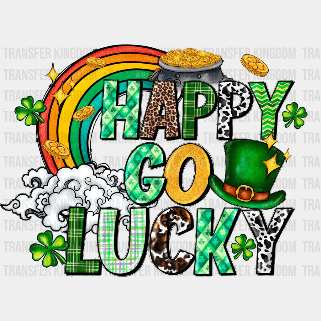 Happy Go Lucky St. Patrick's Day Design - DTF heat transfer - Transfer Kingdom