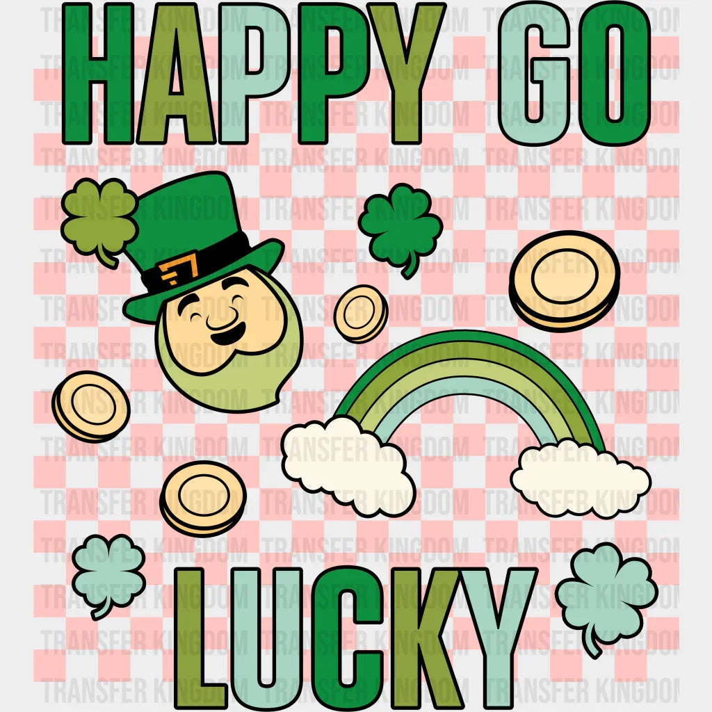 Happy Go Lucky St. Patrick's Day Design - DTF heat transfer - Transfer Kingdom