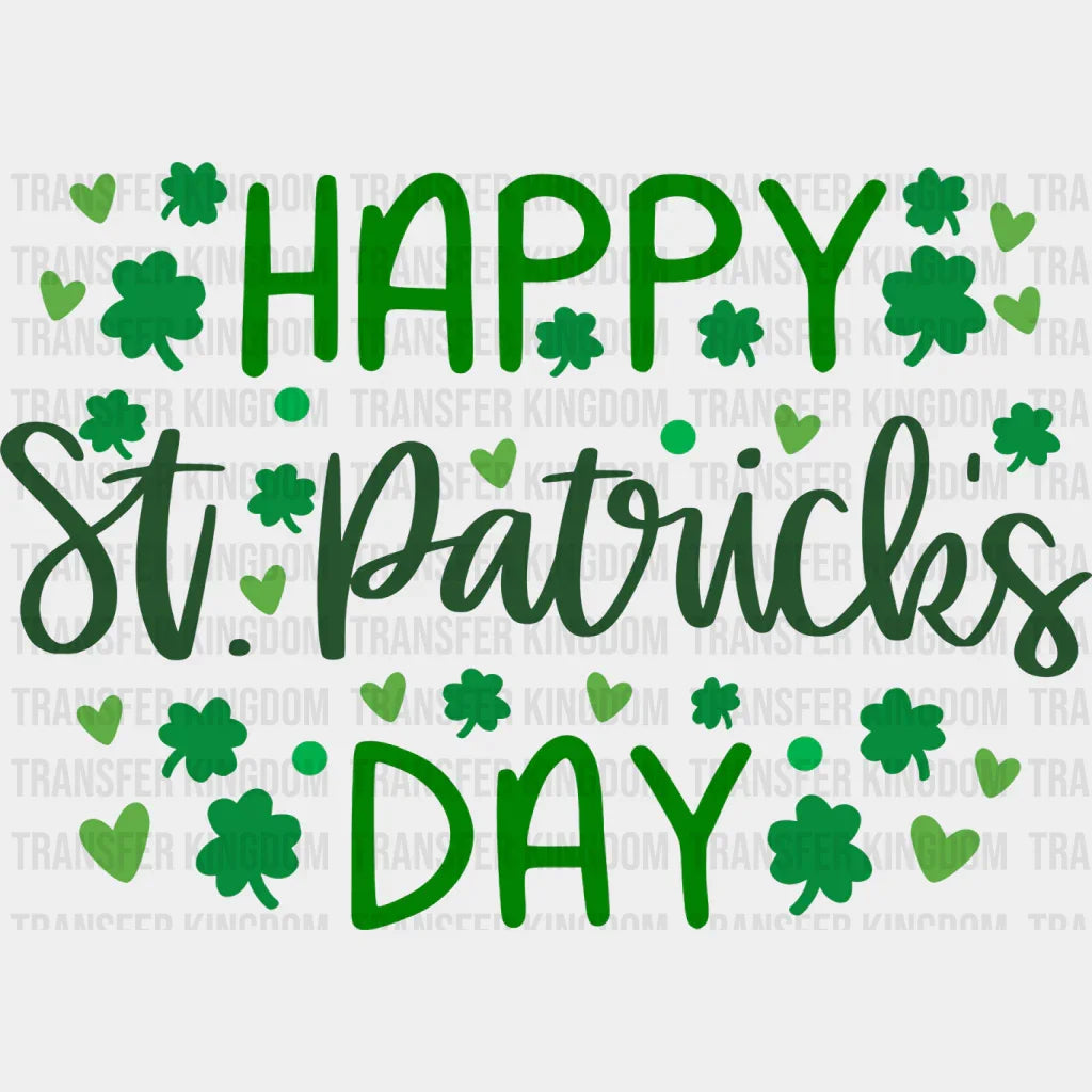 Happy St. Patrick's Day Design - DTF heat transfer - Transfer Kingdom