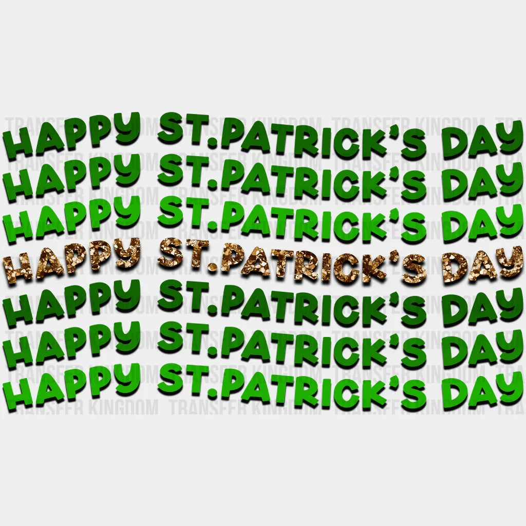Happy St. Patrick's Day Design - DTF heat transfer - Transfer Kingdom
