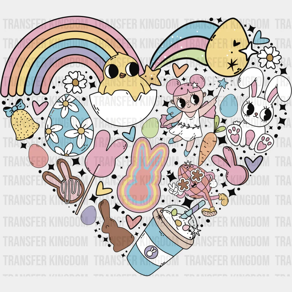 Heart Shape Easter Design - DTF heat transfer - Transfer Kingdom