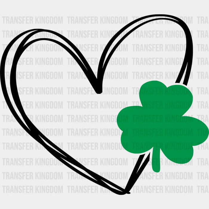 Heart Shamrock St. Patrick's Day Design - DTF heat transfer