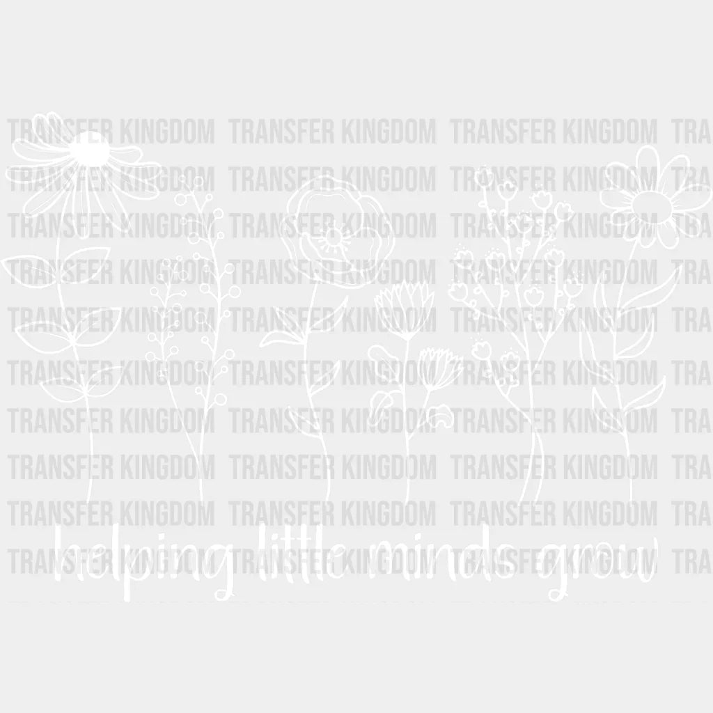Helping Little Minds Grow 100 Days School Design - DTF heat transfer - Transfer Kingdom