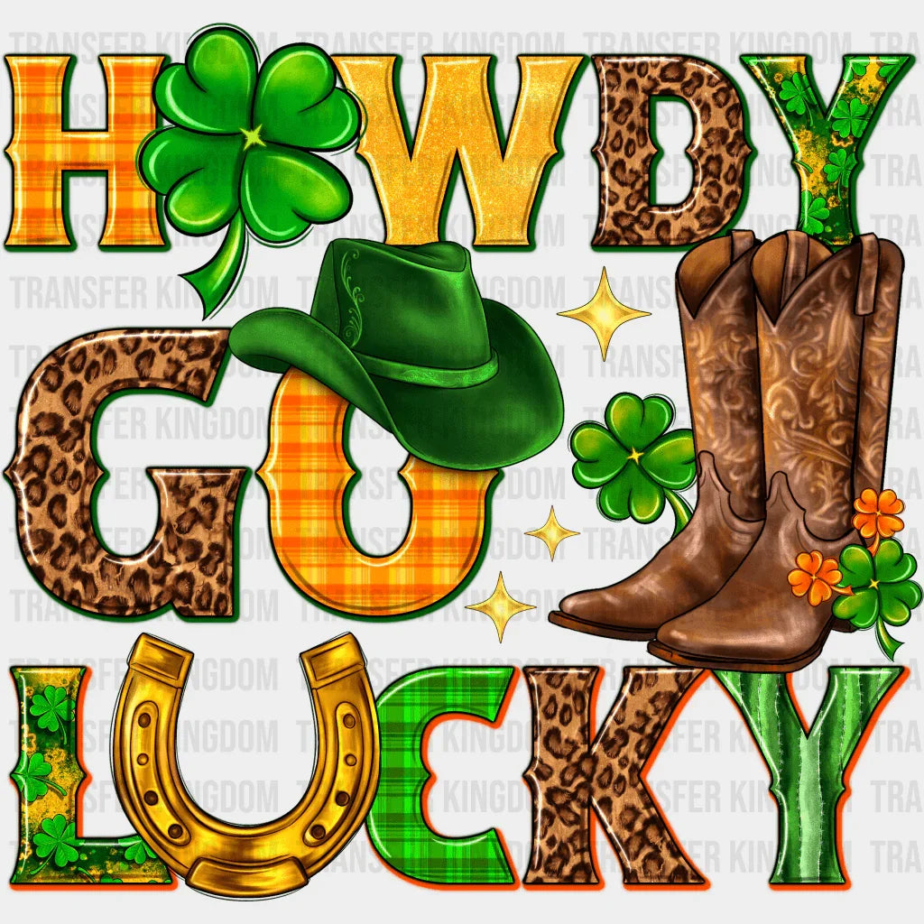 Howdy Go Lucky St. Patrick's Day Design - DTF heat transfer - Transfer Kingdom