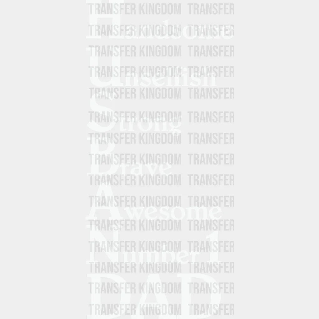 Husband Dad Acrostic Design - DTF heat transfer - Transfer Kingdom