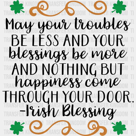 Irish Blessings St. Patrick's Day Design - DTF heat transfer - Transfer Kingdom