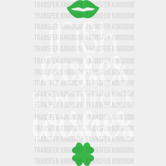 Irish Kisses & Shamrock Wishes St. Patrick's Day Design - DTF heat transfer - Transfer Kingdom