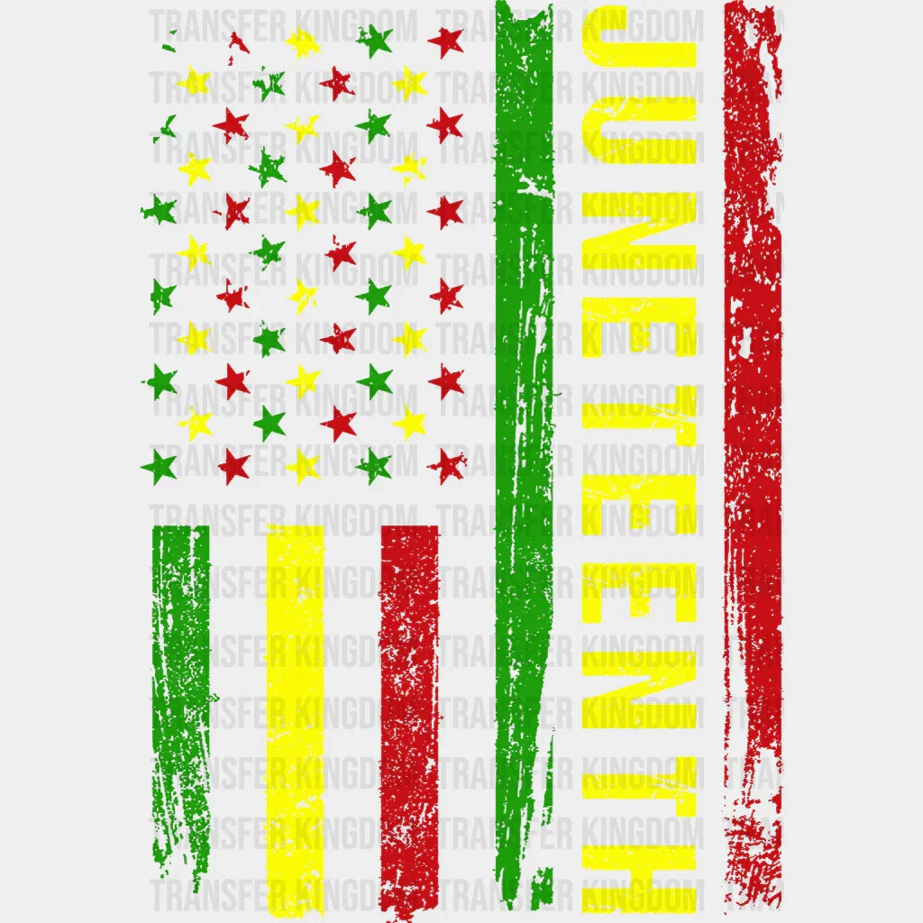 Juneteenth USA Flag - BLM design DTF heat transfer - Transfer Kingdom