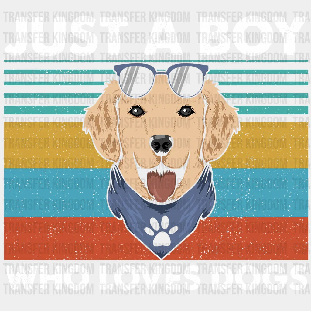 Just A Boy Who Loves Dogs Design - DTF heat transfer - Transfer Kingdom
