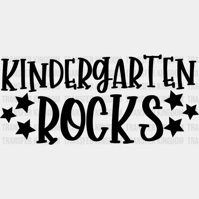 Kindergarten Rocks 100 Days Of School Design - DTF heat transfer
