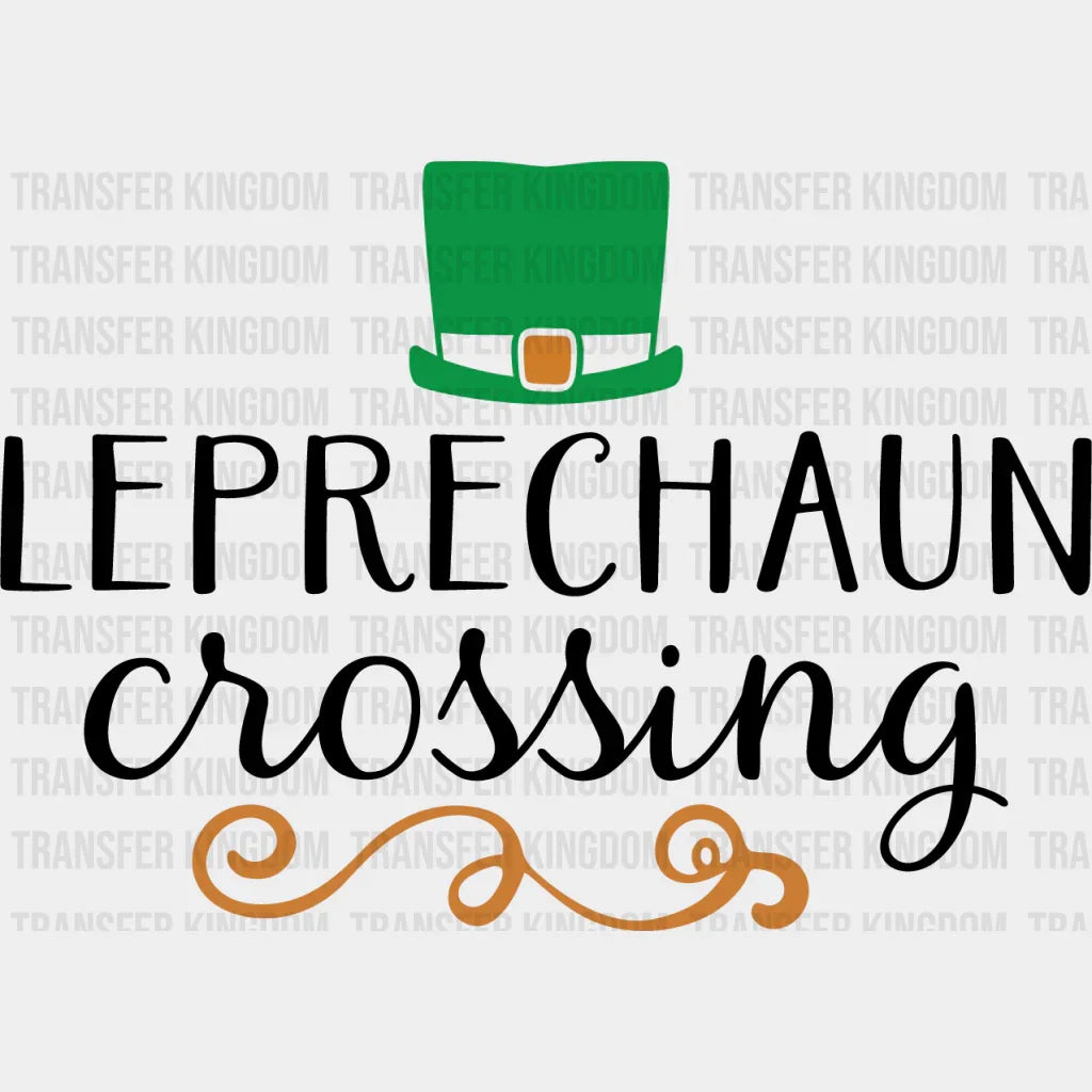 Leprechaun Crossing St. Patrick's Day Design - DTF heat transfer - Transfer Kingdom