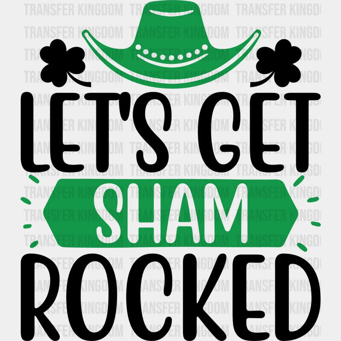 Let's Get Shamrocked Black Clovers St. Patrick's Day Design - DTF heat transfer