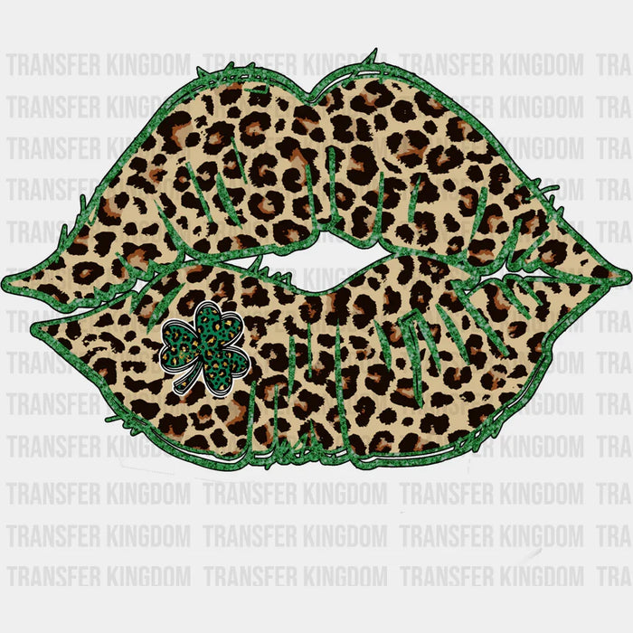 Lips Shamrock  Happy St. Patrick's Day Design - DTF heat transfer