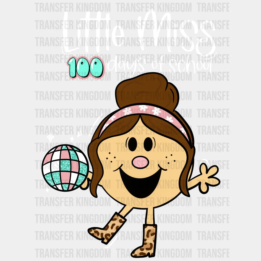 Little Miss 100 Days Of School Design - DTF heat transfer - Transfer Kingdom
