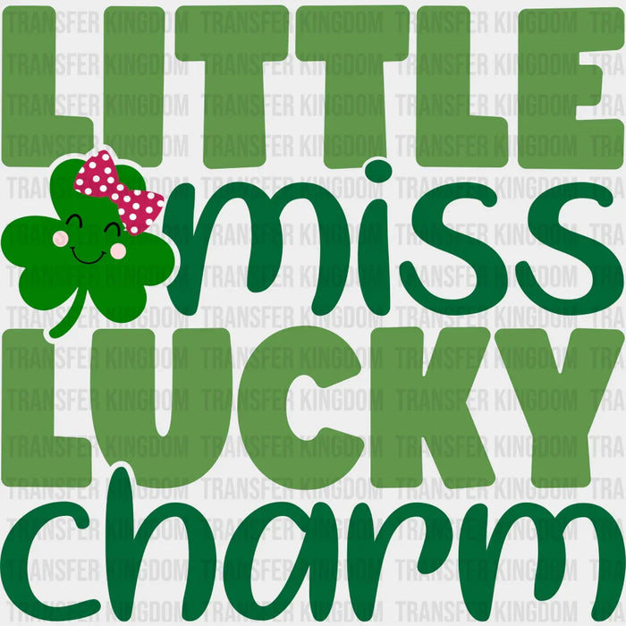 Smiles Little Miss Lucky Charm St. Patrick's Day Design - DTF heat transfer