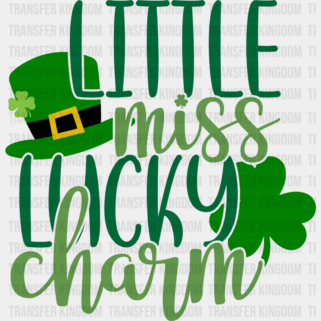 Little Miss Lucky Charm St. Patrick's Day Design - DTF heat transfer - Transfer Kingdom
