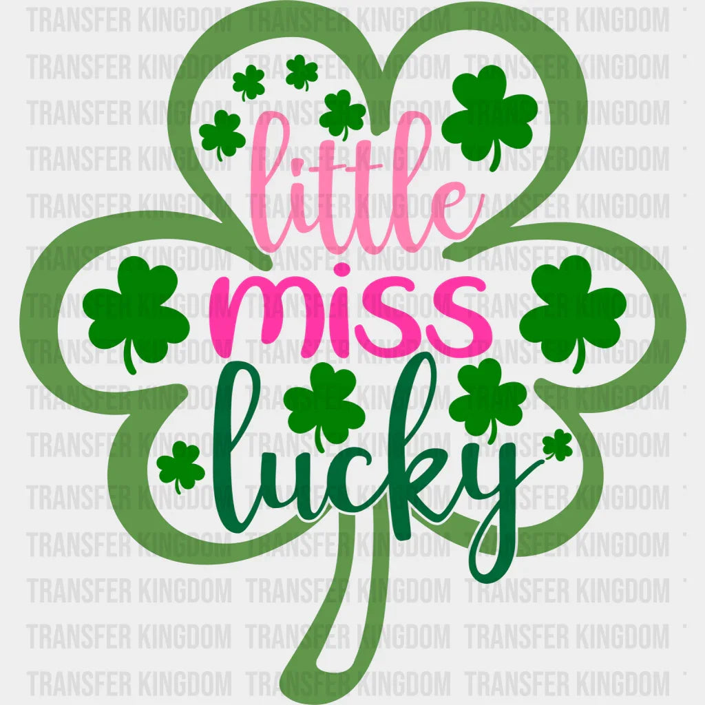 Little Miss Lucky St. Patrick's Day Design - DTF heat transfer - Transfer Kingdom