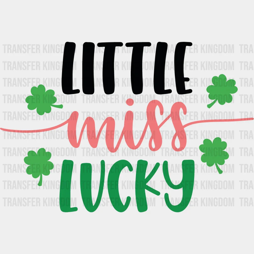 Little Miss Lucky St. Patrick's Day Design - DTF heat transfer - Transfer Kingdom