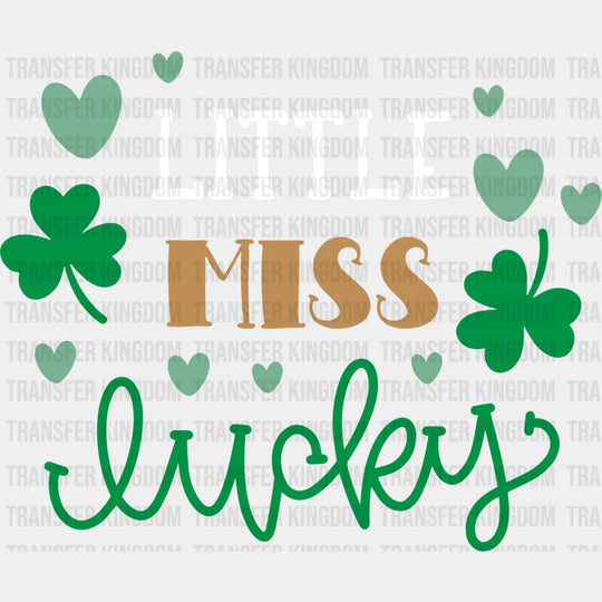Little Miss Lucky St. Patrick's Day Design - DTF heat transfer - Transfer Kingdom