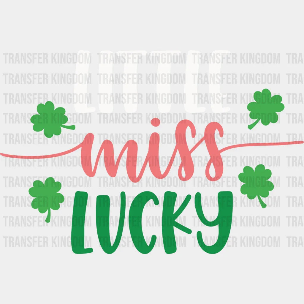 Little Miss Lucky St. Patrick's Day Design - DTF heat transfer - Transfer Kingdom